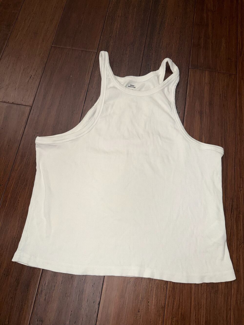 Urban Outfitters BDG ribbed high-neck halter tank top white XL